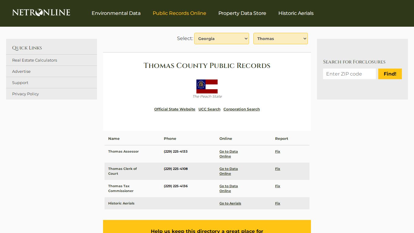 Thomas County Public Records - NETROnline.com